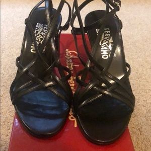 Authentic black Ferragamo heels